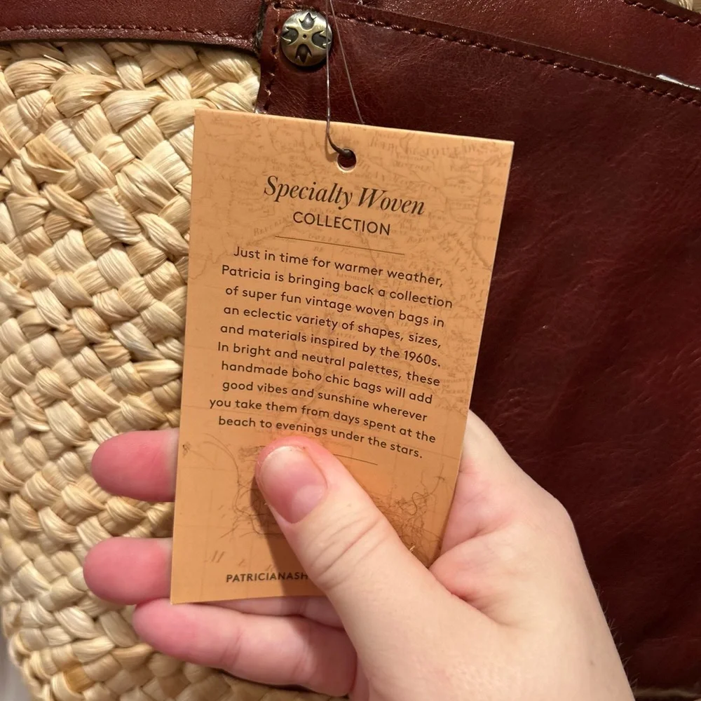 Patricia Nash Tan and Brown Woven Tote - Picture 6 of 7